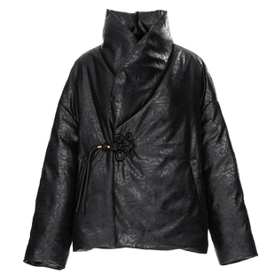 花木深新中式羽绒服女冬季新款改良汉服红色拜年服国风盘扣鹅绒服