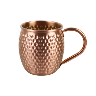 莫斯科骡子杯304不锈钢鸡尾酒金属酒杯酒吧锤点杯子带柄饮啤酒杯