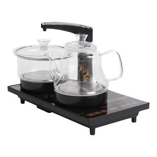 智能触摸一键全自动上水电磁茶炉快速加热茶艺炉三合一玻璃壶套装