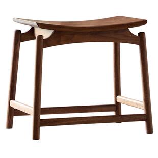 北美黑胡桃木凳子家用餐桌凳子实木餐凳高脚凳原木吧凳梳妆凳板凳