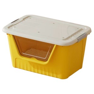 猫砂盆大容量超大号防外溅全开放式半封闭厕所特大猫沙盆一体式