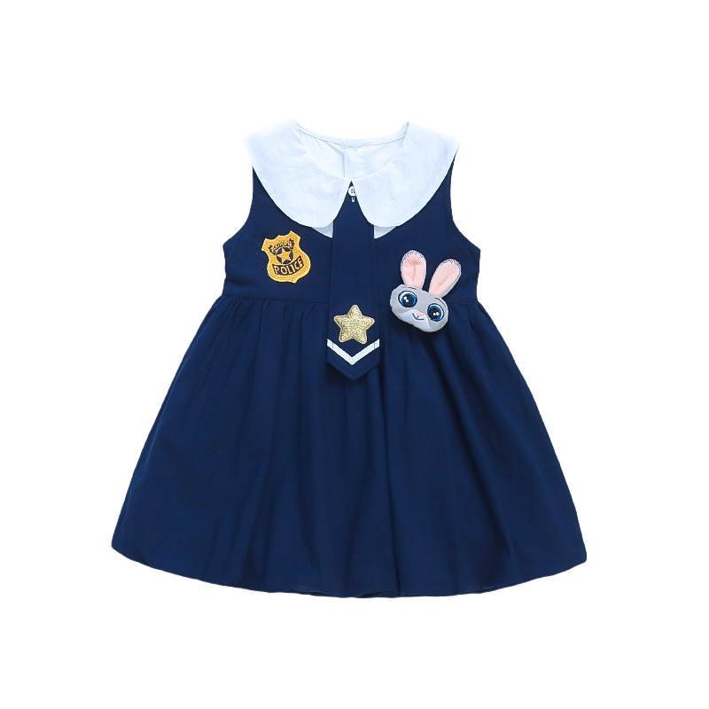 蓓璐熊兔子警官连衣裙女童夏季