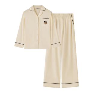 TeenieWeenie小熊女士睡衣女款2026新款春夏季纯棉长袖情侣家居服