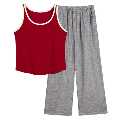 睡衣女士夏款背心无袖休闲套装