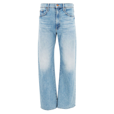 MOTHERDENIM高腰直筒全长牛仔裤