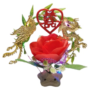 酒店宴席菜色盘装饰花寿司冷菜赤身点缀乡宴盘饰仿真花草新款盘饰