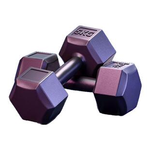 健跃斯哑铃男士健身家用学生青少年杠铃六角女士小哑铃5/10kg一对