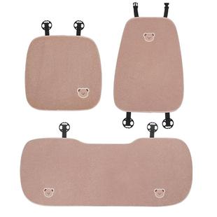 汽车坐垫秋冬通用卡通可爱小熊羊羔毛座椅套保暖车内通用座垫座套