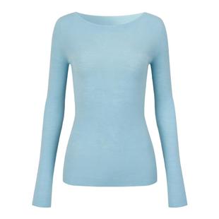 MHV ARCHIVE 德国扬子 美丽奴羊毛岛精18针 无缝一字领打底针织衫