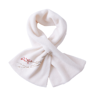 玖慕纯山羊绒小围巾女秋冬保暖护颈红色围脖送妈妈长辈本命年礼物