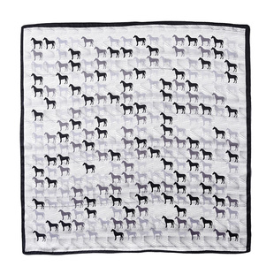 骏马真丝小方巾丝巾男士2026新款搭西装衬衫领巾全桑蚕丝围巾男款