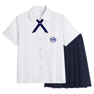 正版师大附中校服jk制服裙套装风琴褶衬衫短袖女dk学生班服毕业照