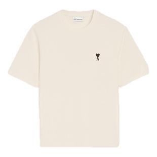 【早春新品】Ami Paris 男女同款黑色ADC文字印花T恤 圆领短袖