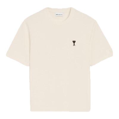 【春夏新品】Ami Paris 男女同款黑色ADC文字印花T恤 圆领短袖