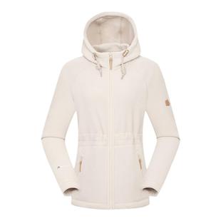 LAFUMA乐飞叶户外秋冬加厚Polartec保暖抓绒衣女连帽摇粒绒外套