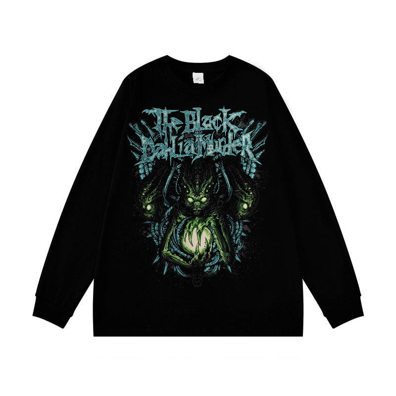 TheBlackDahlia乐队印花长袖T