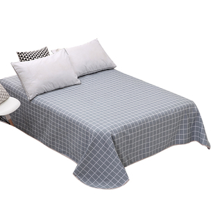 纯棉老粗布三件套床单枕套全棉加厚帆布凉席可定做床笠榻榻米炕单