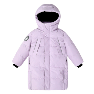 胖胖象秋冬季新款童装白鸭绒加厚保暖中长款男女童羽绒服连帽外套