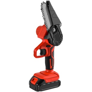 锂电家用小型手持锯柴电动链锯户外修枝伐木砍树充电式锯木神器