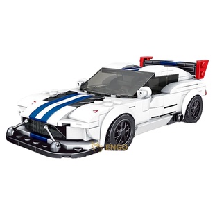 中国积木MINI保时捷911RSR迷你八格车汽车男孩拼装玩具车拼图拼搭