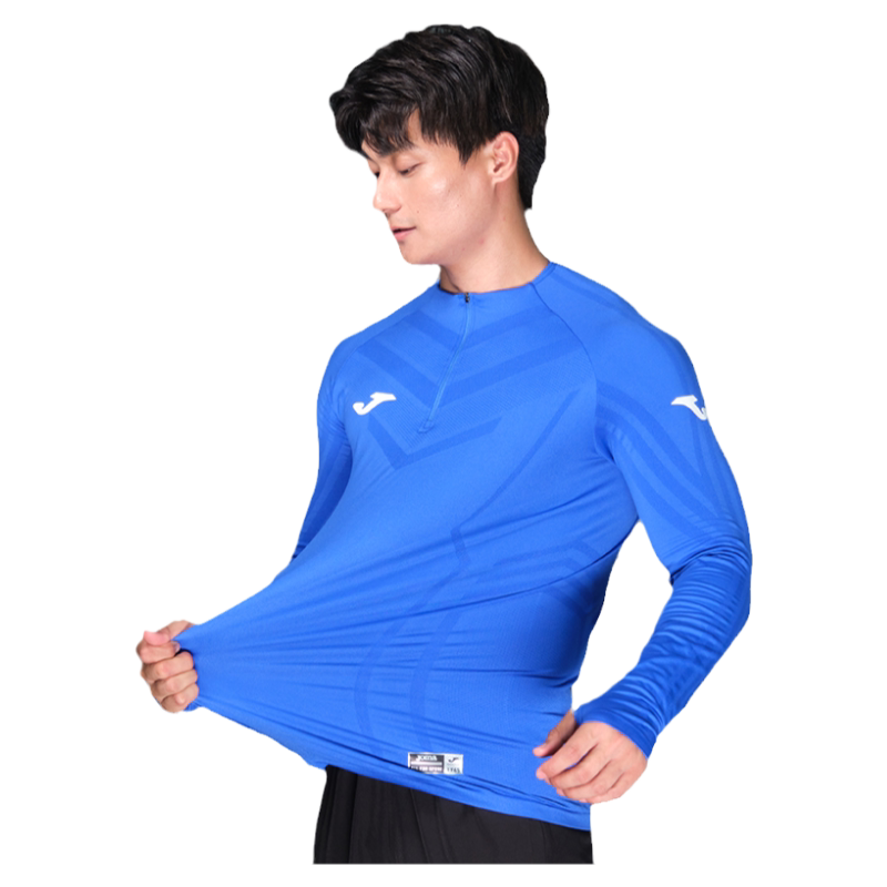 joma长袖T恤男半拉链训练服