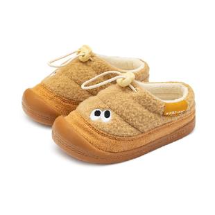 kidsing可迪星宝宝棉拖鞋羊毛秋冬男女童中大童室内居家防滑棉鞋