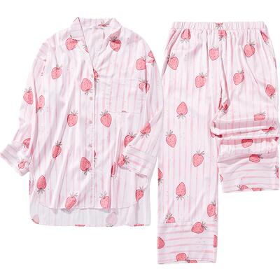 Gukoo/果壳睡衣春夏HelloKitty联名睡裙新款纯棉女士家居服套装B