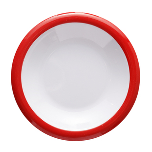 A5密胺反口深圆盘流水酒席餐具小炒肉盘凉菜盘仿瓷盖浇快餐饭盘