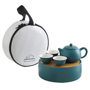 户外陶瓷旅行茶具套装便携收纳包带茶盘家用小型功夫泡茶壶茶杯具