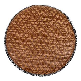 藤席透气凉垫圆凳子防滑坐垫夏季圆形椅子藤椅垫餐椅海绵防屁股痛