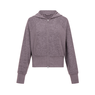 奶霜韧绵密亲肤连帽瑜伽外套