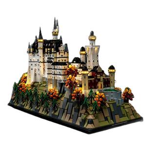 BrickBling适用乐高建筑系列展示盒21063新天鹅城堡积木灯饰改装
