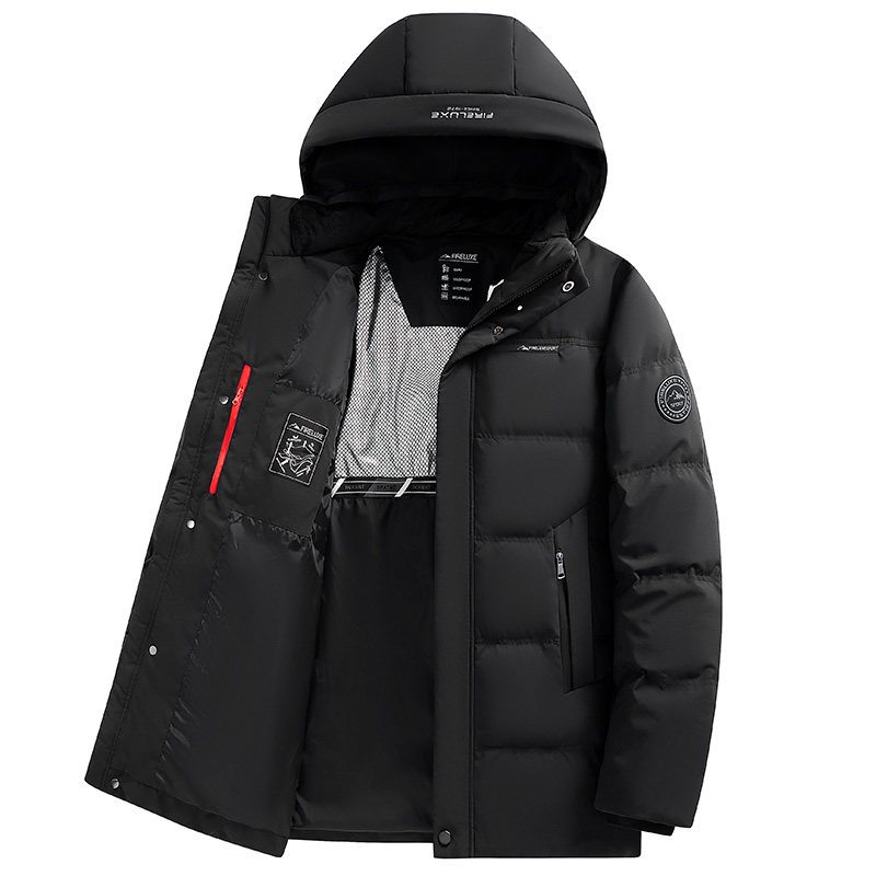 雅鹿中长款石墨烯羽绒服爸爸装