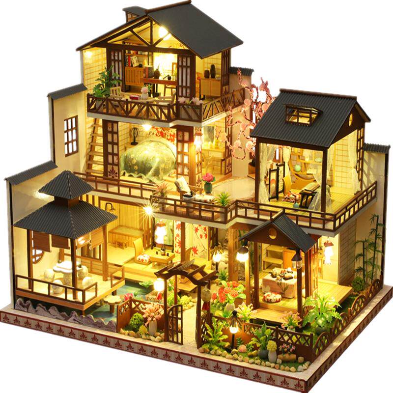 古风拼装建筑模型森之庭大别墅