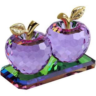 汽车摆件水晶苹果车子车内饰品中控台香水女高档车载装饰一路平安