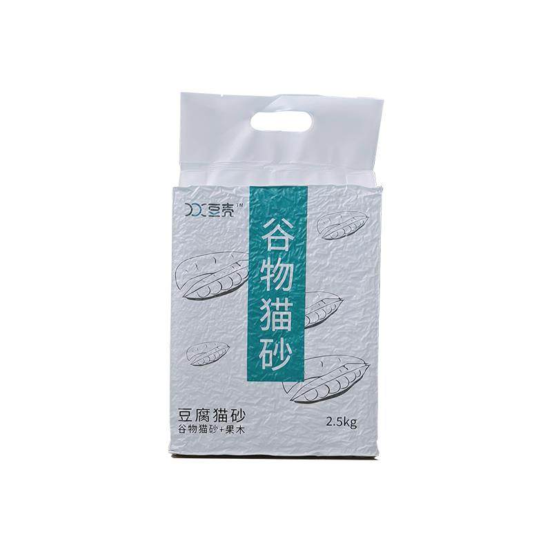 豆壳谷物猫砂除臭低尘2mm混合猫砂可冲厕所结团除臭果木猫砂5斤
