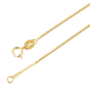 S925纯银可拆开螺丝扣项链镀18K金路路通女针式锁骨链diy串珠链子