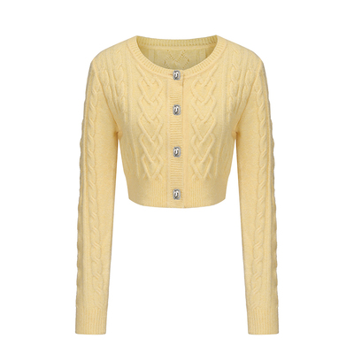 NanaJacqueline绞花长袖开衫