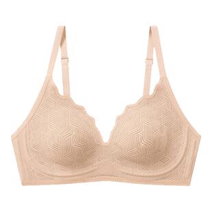 【小波纹内衣】思兰芬大胸显小春夏轻薄蕾丝文胸聚拢无痕内衣女