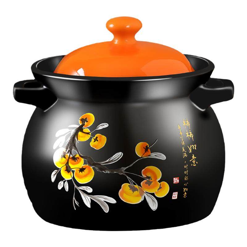 瓷都三彩砂锅炖锅家用燃气陶瓷