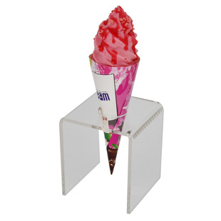 透明加厚冰激凌蛋筒亚克力支架热奶宝冰淇淋甜筒雪糕架脆筒展示架