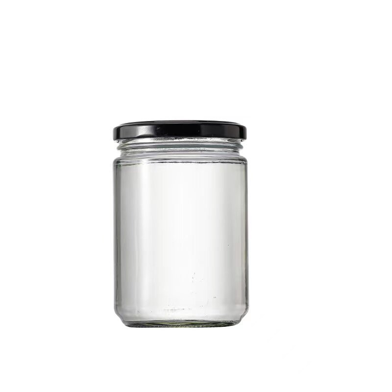 圆形玻璃瓶透明密封罐食品级罐头瓶空装辣椒酱瓶子蜂蜜带盖可蒸煮