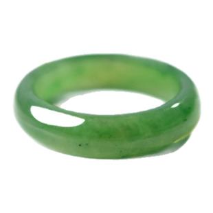 碧玉戒指女东海水晶玛瑙绿玉髓翡翠玉石素圈指环对尾戒和田玉戒指