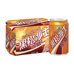 中国台湾黑松沙士盐汽水330ml*6罐加盐口味清凉爽口碳酸饮料饮品