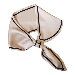 OAW韩国ins网红长条小丝巾带扣百搭领巾装饰绑包多功能发带头巾