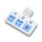 公正午纯铜插座无线转换器夜灯USB独立开关多功能一转多位排插板