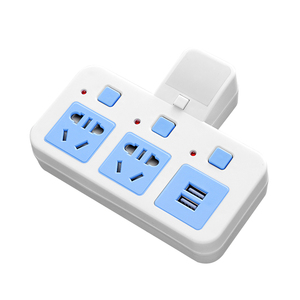 公正午纯铜插座无线转换器夜灯USB独立开关多功能一转多位排插板