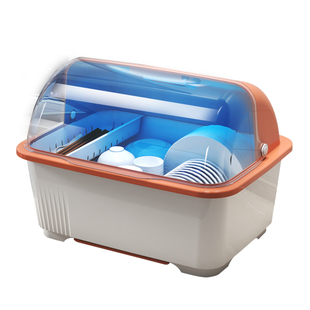 厨房碗筷沥水架带消毒碗柜碗架家用碗碟置物架收纳盒带盖装碗盘箱