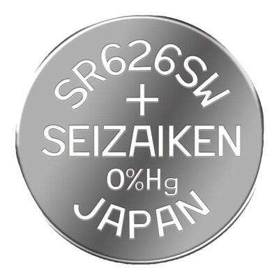 SEIZAIKEN精工SR626SW/377无汞氧化银原装手表纽扣电池 电子