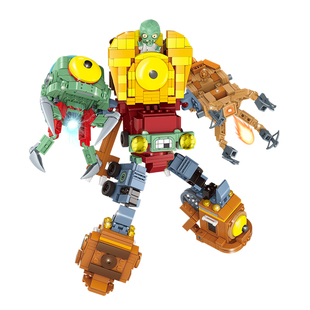 新乐新植物大战僵尸的玩具积木组装积木拼装益智儿童玩具